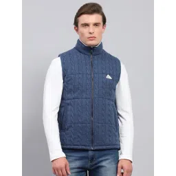 Monte Carlo Blue Regular Fit Self Pattern Jacket-picture-33