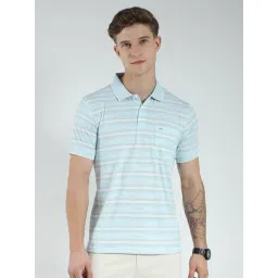 Monte Carlo Blue Regular Fit Striped T-Shirt-picture-32