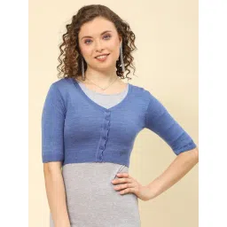 Monte Carlo Blue Textured Sweater-picture-32