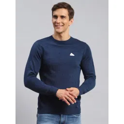 Monte Carlo Blue Wool Blend Regular Fit Solid Pullover-picture-16
