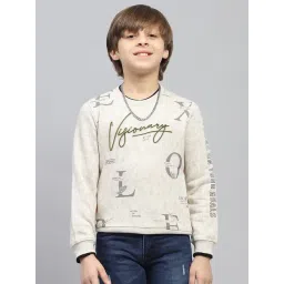 Monte Carlo Boys Beige Cotton Blend Printed Sweatshirt-picture-27