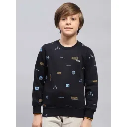 Monte Carlo Boys Blue Printed Full Sleeves Sweatshirts & Hoodies-picture-35