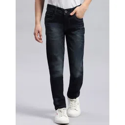 Monte Carlo Boys Clean Look Mid-Rise Heavy Fade Slim Fit Stretchable Jeans-picture-49