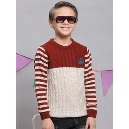 Monte Carlo Boys Colourblocked Acrylic Pullover-picture-51