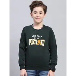 Monte Carlo Boys Cotton Printed Round Neck Long Sleeves Pullover Sweatshirt image 1