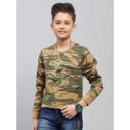 Monte Carlo Boys Khaki Cotton Blend Printed Sweatshirt-picture-16