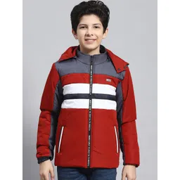 Monte Carlo Boys Lightweight Colourblocked Hooded Padded Jacket-picture-44