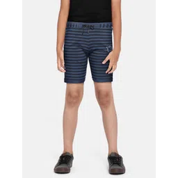 Monte Carlo Boys Navy Blue & Black Striped Shorts-picture-12