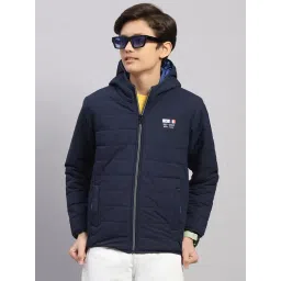 Monte Carlo Boys Navy Blue Printed Hooded Jacket-picture-29