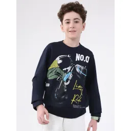 Monte Carlo Boys Navy Blue Printed Sweatshirt-picture-47