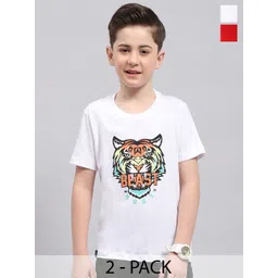 Monte Carlo Boys Pack Of 2 Printed Pure Cotton T-shirt-picture-27