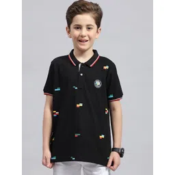 Monte Carlo Boys Polo Collar Short Sleeves Cotton T-shirt-picture-50