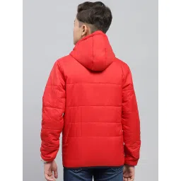 Monte Carlo Boys Red Printed Hooded Neck Nylon Blend Jacket image 2