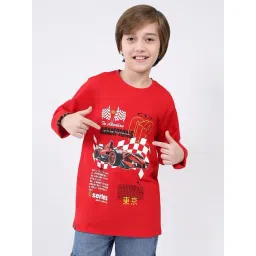 Monte Carlo Boys Red Printed Regular Fit T-Shirt-picture-41