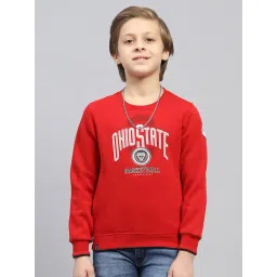 Monte Carlo Boys Red Printed Round Neck Cotton Blend Sweatshirt-picture-25
