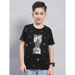 Monte Carlo Boys Round Neck Printed Cotton T-shirt-picture-55