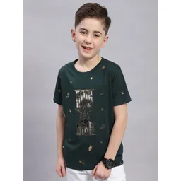 Monte Carlo Boys Round Neck Typography Printed Cotton T-shirt-picture-26