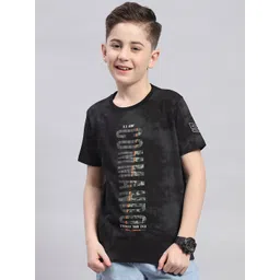 Monte Carlo Boys Round Neck Typography Printed Cotton T-shirt-picture-31