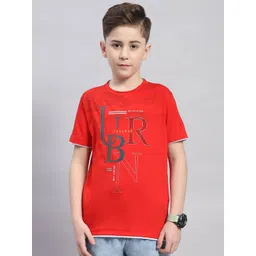 Monte Carlo Boys Round Neck Typography Printed Cotton T-shirt-picture-46