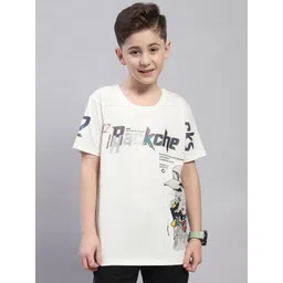 Monte Carlo Boys Round Neck Typography Printed Cotton T-shirt-picture-10
