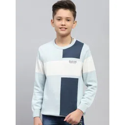 Monte Carlo Boys Self Design Colourblocked Round Neck Pullover Sweater-picture-30