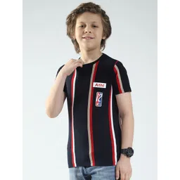 Monte Carlo Boys Striped Applique T-shirt-picture-53