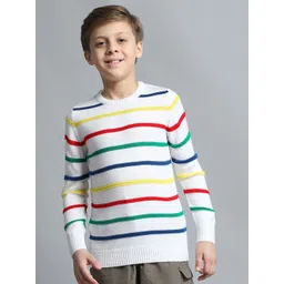 Monte Carlo Boys Striped Woollen Pullover-picture-19