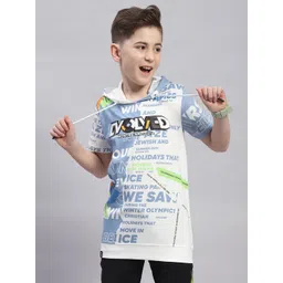 Monte Carlo Boys Typography Printed Casual Hooded T-shirt-picture-34