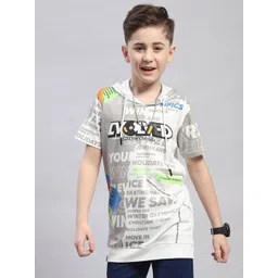 Monte Carlo Boys Typography Printed Cotton Hooded T-shirt-picture-14