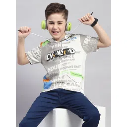 Monte Carlo Boys Typography Printed Cotton Hooded T-shirt image 5