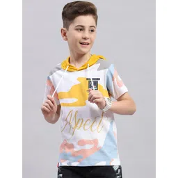 Monte Carlo Boys Typography Printed Hooded Cotton T-shirt-picture-16