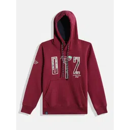 Monte Carlo Boys Typography Printed Hooded Fleece Sweatshirt with Embellished Detail-picture-31