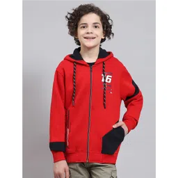 Monte Carlo Boys Typography Printed Hooded Front-Open Sweatshirt-picture-15