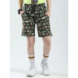 Monte Carlo Boys Typography Printed Mid-Rise Outdoor Bermuda Shorts-picture-36