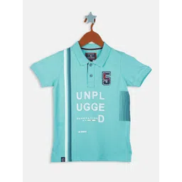 Monte Carlo Boys Typography Printed Polo Collar Cotton T-shirt-picture-35