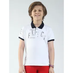 Monte Carlo Boys Typography Printed Polo Collar Cotton T-shirt-picture-40