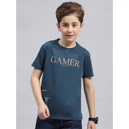 Monte Carlo Boys Typography Printed Round Neck Cotton T-shirt-picture-48