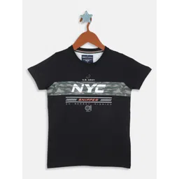 Monte Carlo Boys Typography Printed Round Neck T-shirt-picture-29