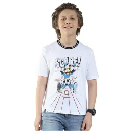 Monte Carlo Boys White Cotton Printed T-Shirt-picture-32