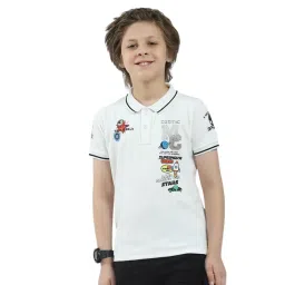 Monte Carlo Boys White Printed T-Shirt image 2