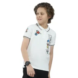 Monte Carlo Boys White Printed T-Shirt image 4