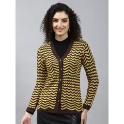Monte Carlo Brown & Yellow Striped Cardigan-picture-20