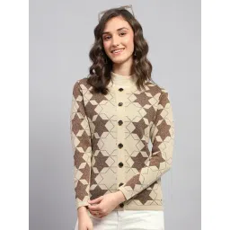 Monte Carlo Brown Printed Cardigan-picture-27