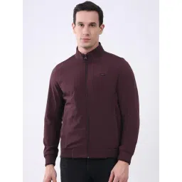 Monte Carlo Burgundy Regular Fit Solid Jacket image 1