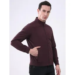 Monte Carlo Burgundy Regular Fit Solid Jacket image 3