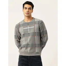 Monte Carlo Checks Typography Printed Sweatshirt-picture-24