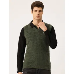 Monte Carlo Chevron V-Neck Woollen Sweater Vest-picture-31