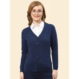 Monte Carlo Dark Blue Textured Cardigan-picture-28