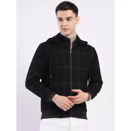 Monte Carlo Dark Brown Regular Fit Checks Hoodie-picture-25