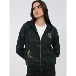 Monte Carlo Dark Green Regular Fit Printed Hoodie-picture-46